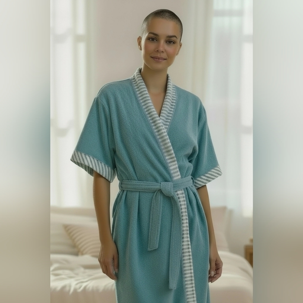 Jasmine Rose Intimates  Terry Cloth Short Bath Shower Pool Robe cover up L